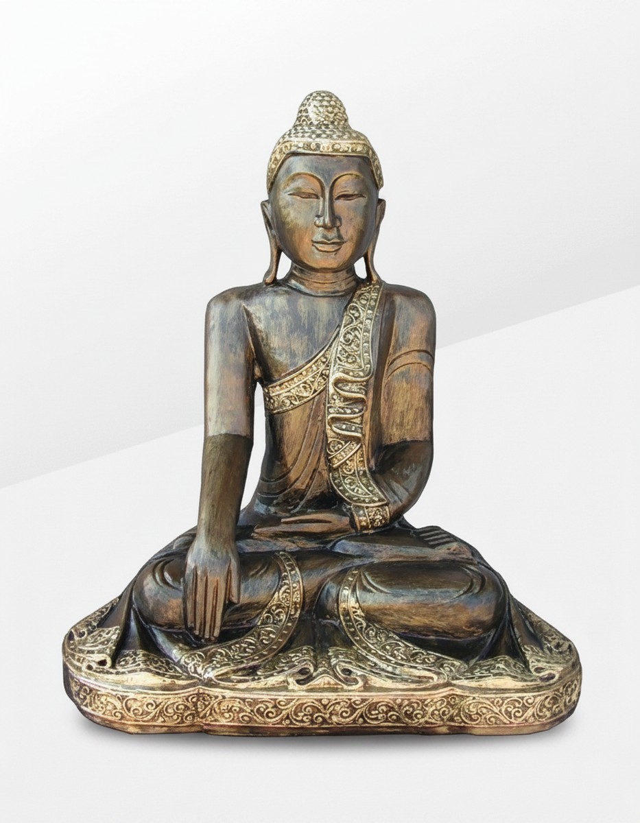 Casa Padrino sculpture décorative de luxe Statue Sitzend Buddha H. 60 cm - Sculpture décorative - Figurine décorative - Figurine animale - Décoration de jardin Casa Padrino sculpture décorative de luxe Statue Sitzend Buddha H. 60 cm - Sculpture décorative - Figurine décorative - Figurine animale - Décoration de jardin