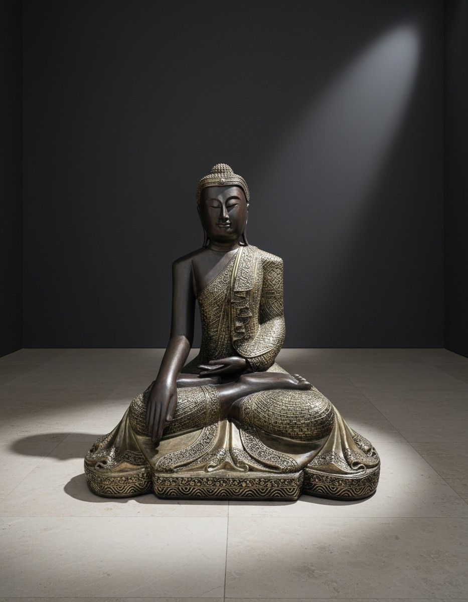 Casa Padrino scultura decorativa di lusso Statue Großer Sitzend Buddha A. 90 cm - Scultura decorativa - Figura decorativa - Figura animale - Decorazione da giardino Casa Padrino scultura decorativa di lusso Statue Großer Sitzend Buddha A. 90 cm - Scultura decorativa - Figura decorativa - Figura animale - Decorazione da giardino