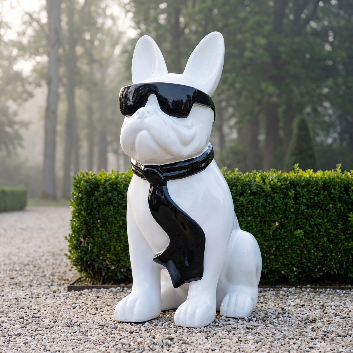 Casa Padrino escultura decorativa de lujo Hund Bulldogge Brille Krawatte A. 196 cm - Escultura de jardín enorme - Escultura de tamaño natural - Escultura decorativa XXL Casa Padrino escultura decorativa de lujo Hund Bulldogge Brille Krawatte A. 196 cm - Escultura de jardín enorme - Escultura de tamaño natural - Escultura decorativa XXL