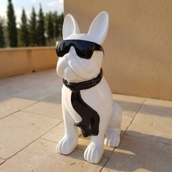 Casa Padrino escultura decorativa de lujo Hund Bulldogge Brille Krawatte A. 196 cm - Escultura de jardín enorme - Escultura de tamaño natural - Escultura decorativa XXL Casa Padrino escultura decorativa de lujo Hund Bulldogge Brille Krawatte A. 196 cm - Escultura de jardín enorme - Escultura de tamaño natural - Escultura decorativa XXL