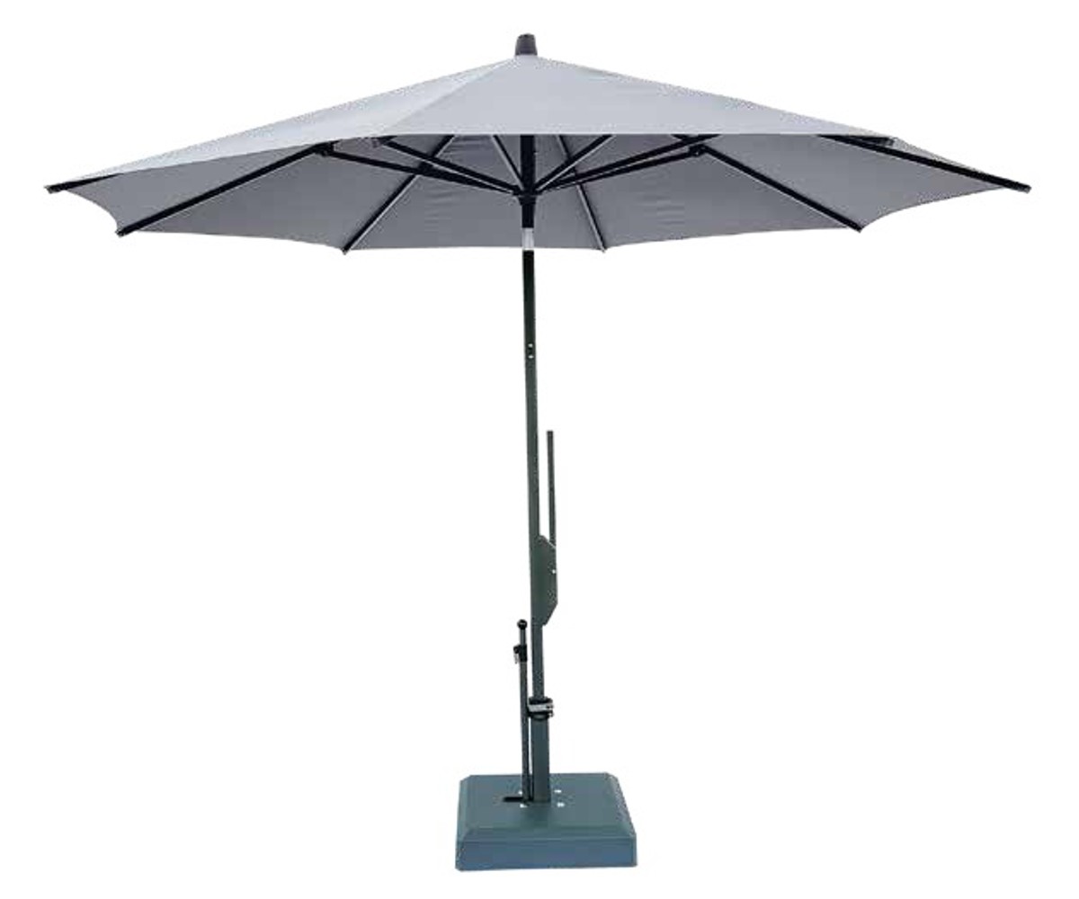 Casa Padrino Luxury Parasol Anthracite / Grey - Round Garden Umbrella with Aluminum Mast and Polyacrylic Cover - Diameter 300 cm Casa Padrino Luxury Parasol Anthracite / Grey - Round Garden Umbrella with Aluminum Mast and Polyacrylic Cover - Diameter 300 cm