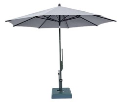 Casa Padrino Luxury Parasol Anthracite / Grey - Round Garden Umbrella with Aluminum Mast and Polyacrylic Cover - Diameter 300 cm Casa Padrino Luxury Parasol Anthracite / Grey - Round Garden Umbrella with Aluminum Mast and Polyacrylic Cover - Diameter 300 cm
