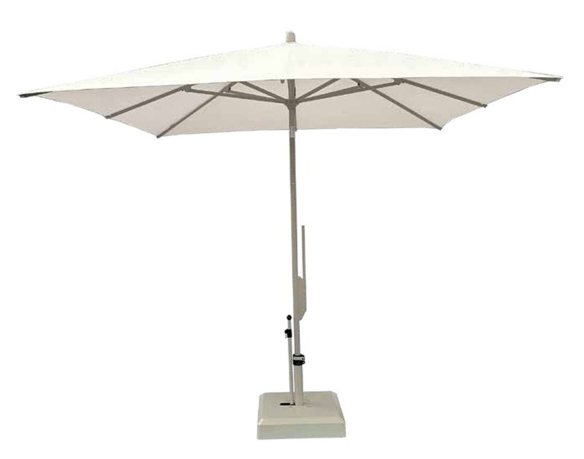 Casa Padrino Ombrellone di lusso Champagne / Beige - Ombrellone da giardino quadrato con palo in alluminio - 250 x 250 cm Casa Padrino Ombrellone di lusso Champagne / Beige - Ombrellone da giardino quadrato con palo in alluminio - 250 x 250 cm