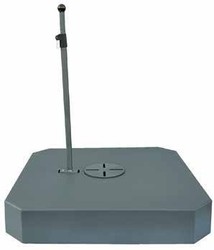 Casa Padrino Pied de parasol de luxe anthracite - Support mobile avec capot en aluminium - 81 x 81 cm, 120 kg