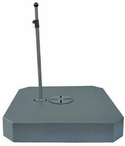 Casa Padrino Base per ombrellone di lusso antracite - Supporto mobile con copertura in alluminio - 81 x 81 cm, 240 kg