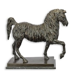 Casa Padrino Moderne Bronze Skulptur Pferd Bronzefarben / Dunkelgrün 25,5 x 61 x H. 56,6 cm - Große Bronzefigur mit Marmorsockel - Luxus Deko Casa Padrino Moderne Bronze Skulptur Pferd Bronzefarben / Dunkelgrün 25,5 x 61 x H. 56,6 cm - Große Bronzefigur mit Marmorsockel - Luxus Deko