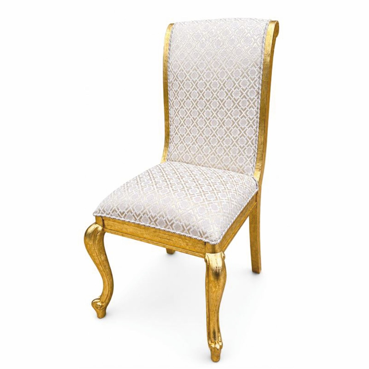 Prunkvolles Luxus Barock Esszimmer Stuhl 6er Set Weiß Gold Prunkvolles Luxus Barock Esszimmer Stuhl 6er Set Weiß Gold