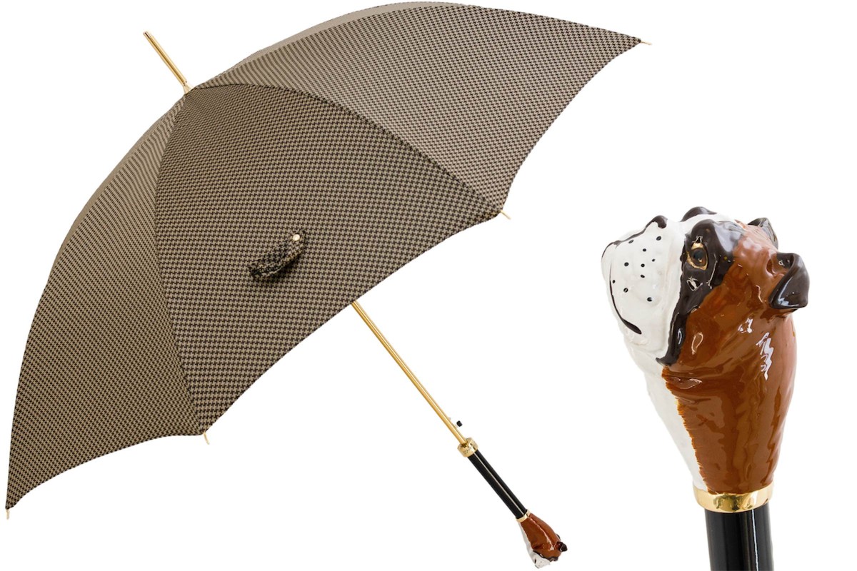 Casa Padrino Paraguas de lujo hombre mango Bulldog inglés latón esmaltado 110 cm Casa Padrino Paraguas de lujo hombre mango Bulldog inglés latón esmaltado 110 cm