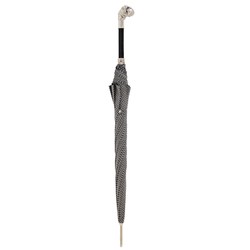Casa Padrino Paraguas de lujo hombre Bulldog Fashion hecho a mano en Italia - Mango metal - Longitud 95cm - Diametro 110cm Casa Padrino Paraguas de lujo hombre Bulldog Fashion hecho a mano en Italia - Mango metal - Longitud 95cm - Diametro 110cm
