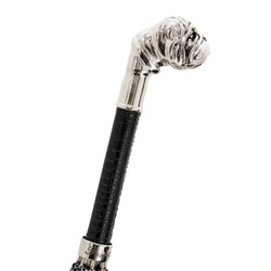Casa Padrino Paraguas de lujo hombre Bulldog Fashion hecho a mano en Italia - Mango metal - Longitud 95cm - Diametro 110cm Casa Padrino Paraguas de lujo hombre Bulldog Fashion hecho a mano en Italia - Mango metal - Longitud 95cm - Diametro 110cm