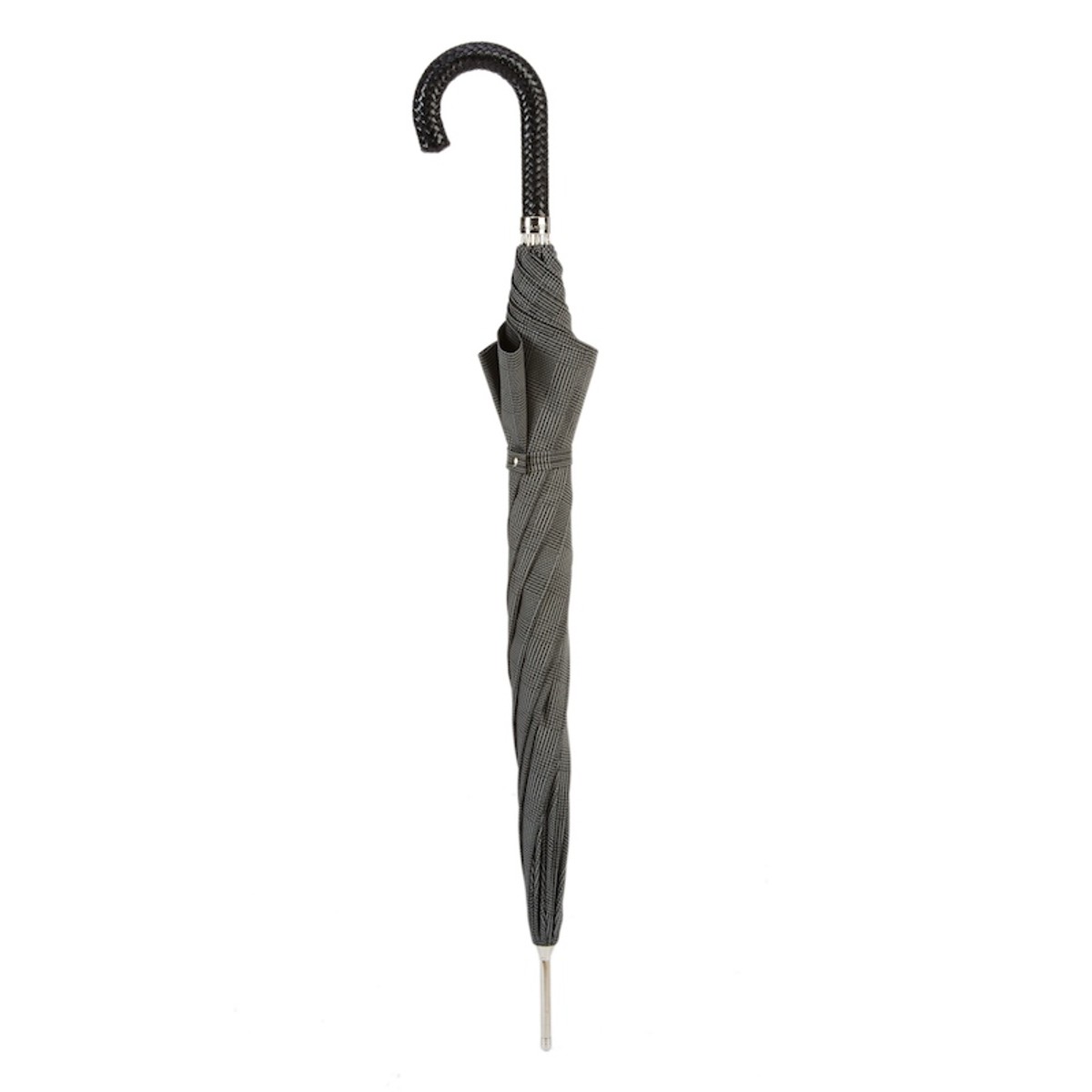 Casa Padrino Paraguas de lujo hombre Milford - Hecho a mano en Italia, mango de cuero, longitud 95 cm, diámetro 110 cm Casa Padrino Paraguas de lujo hombre Milford - Hecho a mano en Italia, mango de cuero, longitud 95 cm, diámetro 110 cm