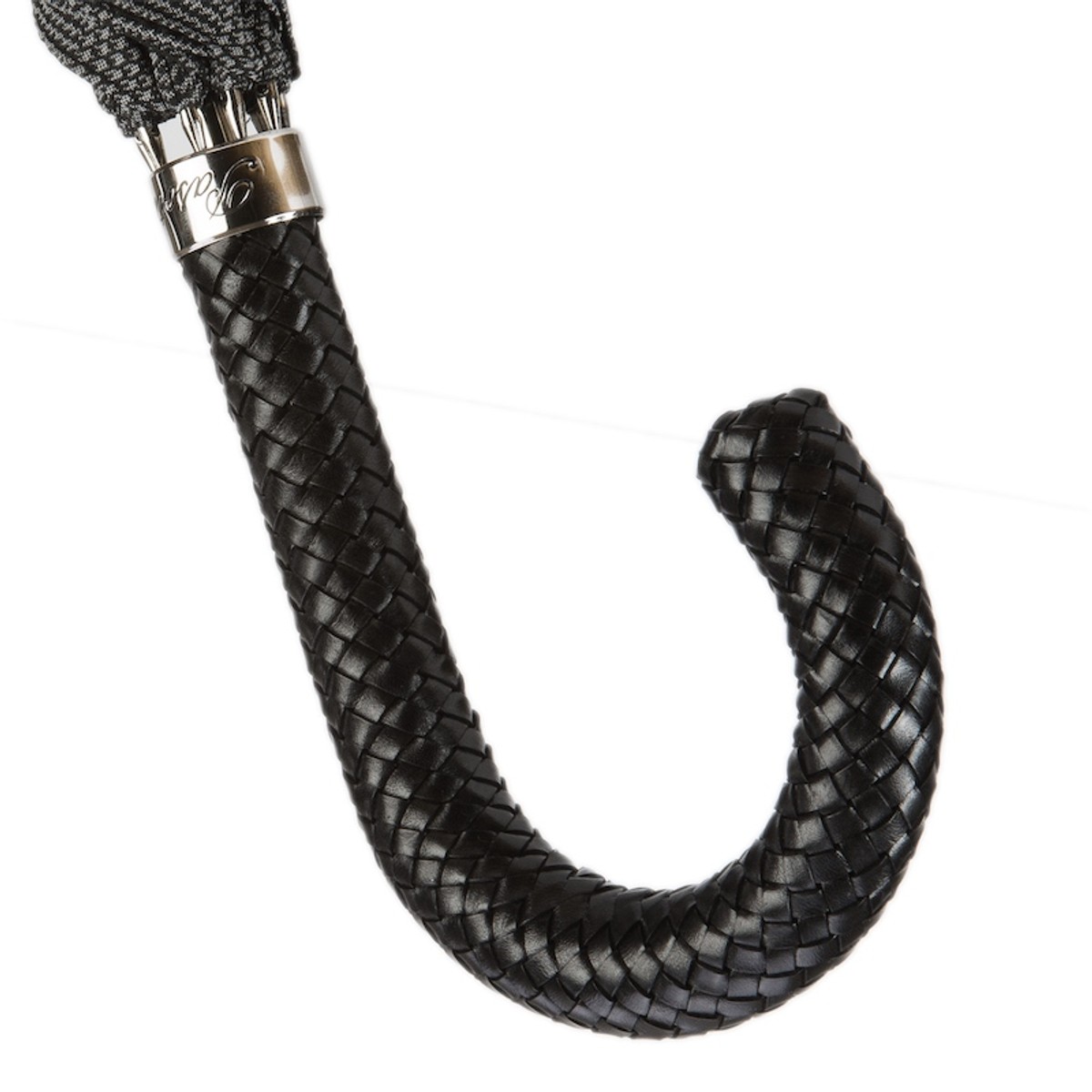Casa Padrino Paraguas de lujo hombre Milford - Hecho a mano en Italia, mango de cuero, longitud 95 cm, diámetro 110 cm Casa Padrino Paraguas de lujo hombre Milford - Hecho a mano en Italia, mango de cuero, longitud 95 cm, diámetro 110 cm