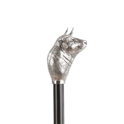 Casa Padrino Paraguas de Lujo para Hombre Toro - Hecho a mano en Italia, Mango de Latón, 95cm, 110cm Casa Padrino Paraguas de Lujo para Hombre Toro - Hecho a mano en Italia, Mango de Latón, 95cm, 110cm