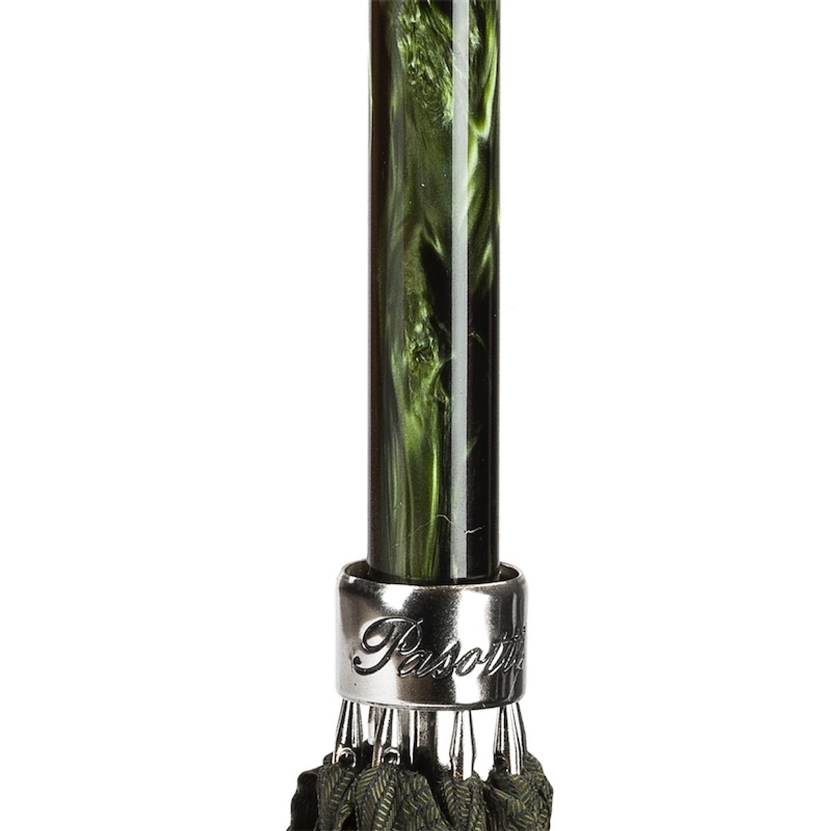 Casa Padrino Paraguas de lujo verde para hombre con asa de león plateado - Hecho a mano en Italia, Longitud 95cm, Diámetro 110cm Casa Padrino Paraguas de lujo verde para hombre con asa de león plateado - Hecho a mano en Italia, Longitud 95cm, Diámetro 110cm