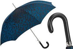 Casa Padrino Paraguas de lujo para hombre estampado camuflaje azul - Hecho a mano en Italia - Longitud 95cm Diametro 110cm