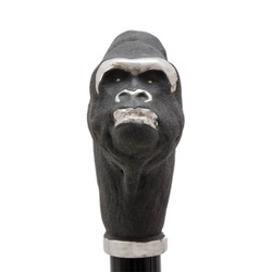 Casa Padrino Paraguas de lujo para hombre Gorilla con apertura automática y mango de latón esmaltado, 95cm, diámetro 110cm