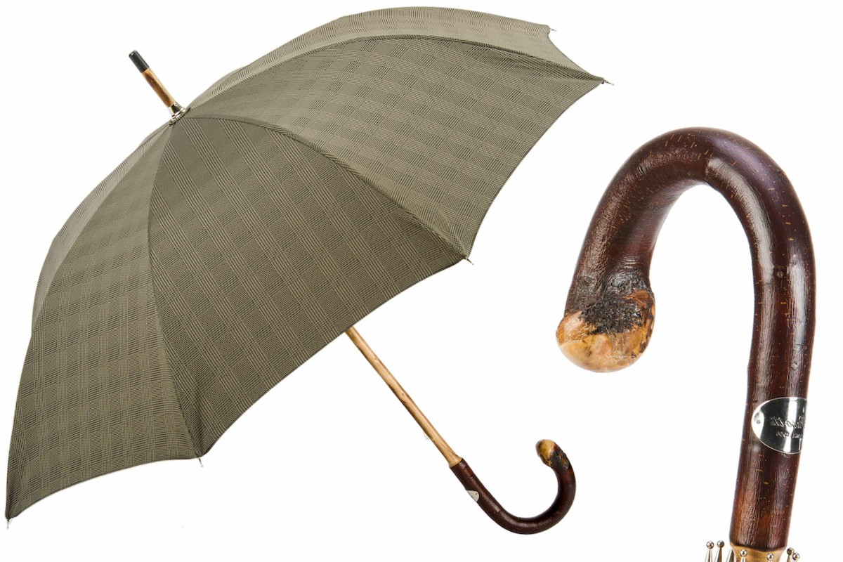 Casa Padrino Paraguas de lujo para hombre de madera de castaño - Hecho a mano - Longitud 92 cm - Diámetro 110 cm Casa Padrino Paraguas de lujo para hombre de madera de castaño - Hecho a mano - Longitud 92 cm - Diámetro 110 cm