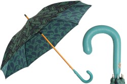 Casa Padrino Paraguas de Lujo para Hombre Paisley Turquesa Hecho a mano en Italia 92cm x 110cm Casa Padrino Paraguas de Lujo para Hombre Paisley Turquesa Hecho a mano en Italia 92cm x 110cm