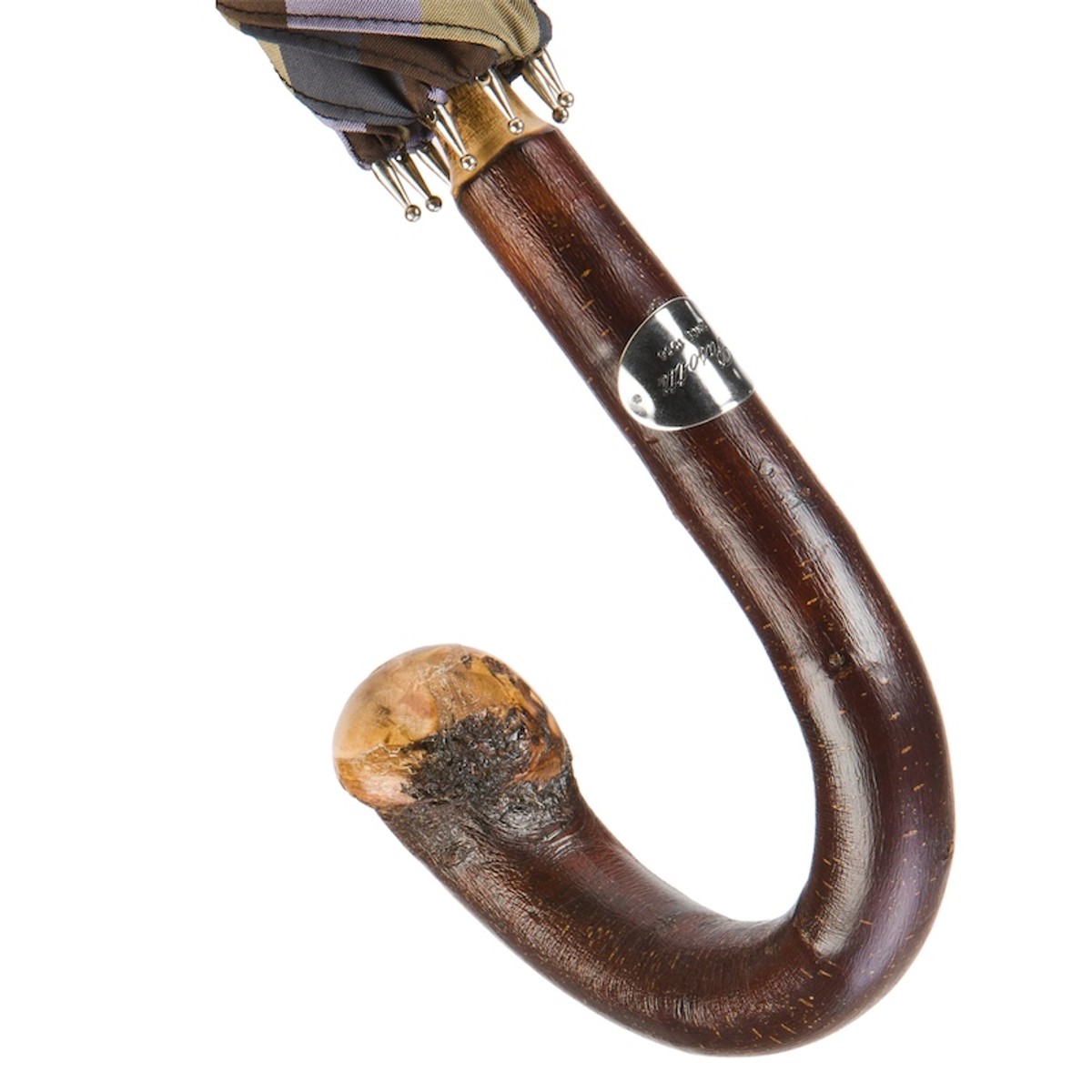 Casa Padrino Paraguas de lujo para hombre de madera de castaño con corteza - Hecho a mano en Italia - Longitud 92cm Diámetro 110cm Casa Padrino Paraguas de lujo para hombre de madera de castaño con corteza - Hecho a mano en Italia - Longitud 92cm Diámetro 110cm