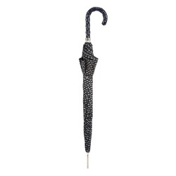 Casa Padrino Paraguas de lujo para hombre Atene-7 N48 con mango de cuero trenzado - Hecho a mano - Longitud: 95cm, Diámetro: 110cm Casa Padrino Paraguas de lujo para hombre Atene-7 N48 con mango de cuero trenzado - Hecho a mano - Longitud: 95cm, Diámetro: 110cm