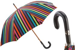 Casa Padrino Paraguas de Lujo para Hombre Venez-1 P Hecho a Mano Rayas Multicolor Mango Cuero 92cm Casa Padrino Paraguas de Lujo para Hombre Venez-1 P Hecho a Mano Rayas Multicolor Mango Cuero 92cm