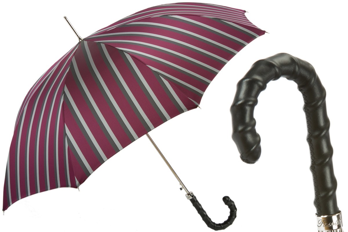 Casa Padrino Paraguas clásico para hombre hecho a mano en Italia - Negro - Longitud 95 cm - Diámetro 110 cm Casa Padrino Paraguas clásico para hombre hecho a mano en Italia - Negro - Longitud 95 cm - Diámetro 110 cm