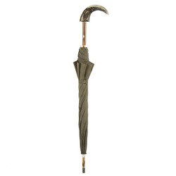 Casa Padrino Paraguas de lujo para hombre con mango de cuerno de carnero - Hecho a mano en Italia - Longitud 92 cm / Diámetro 110 cm Casa Padrino Paraguas de lujo para hombre con mango de cuerno de carnero - Hecho a mano en Italia - Longitud 92 cm / Diámetro 110 cm