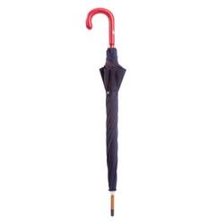 Casa Padrino Paraguas italiano de lujo para hombre con mango de cuero rojo, longitud 92cm, diámetro 110cm Casa Padrino Paraguas italiano de lujo para hombre con mango de cuero rojo, longitud 92cm, diámetro 110cm