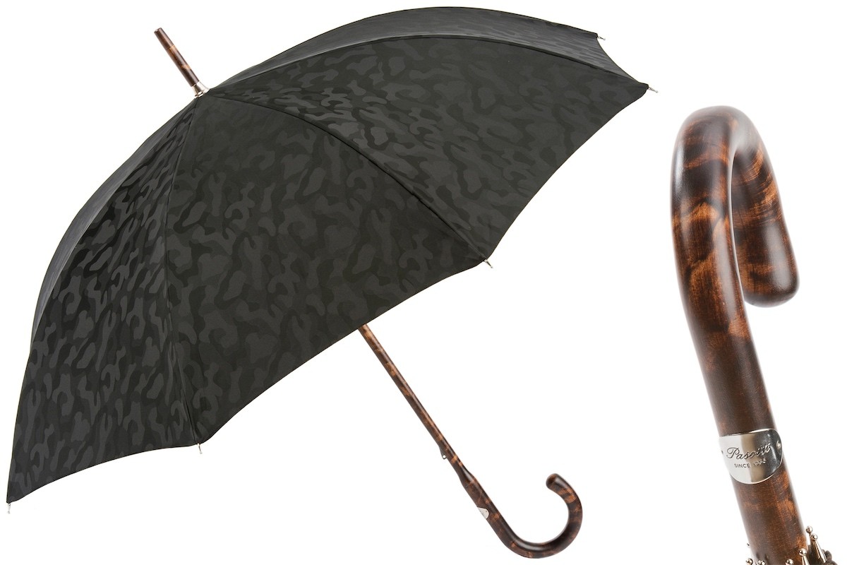 Casa Padrino Paraguas de Lujo para Hombre Camuflaje Militar Negro - Hecho a Mano en Italia - Longitud 92cm Diámetro 110cm Casa Padrino Paraguas de Lujo para Hombre Camuflaje Militar Negro - Hecho a Mano en Italia - Longitud 92cm Diámetro 110cm