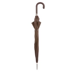 Casa Padrino Paraguas clásico para hombre con mango de cuero - Hecho a mano en Italia - Longitud 95cm - Diámetro 110cm Casa Padrino Paraguas clásico para hombre con mango de cuero - Hecho a mano en Italia - Longitud 95cm - Diámetro 110cm