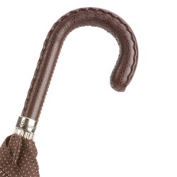 Casa Padrino Paraguas clásico para hombre con mango de cuero - Hecho a mano en Italia - Longitud 95cm - Diámetro 110cm Casa Padrino Paraguas clásico para hombre con mango de cuero - Hecho a mano en Italia - Longitud 95cm - Diámetro 110cm
