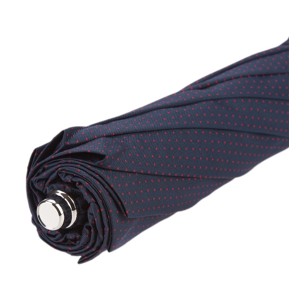 Casa Padrino Paraguas Plegable de Hombre con Motivo de Lunares y Mango Labrador Plateado 100cm Casa Padrino Paraguas Plegable de Hombre con Motivo de Lunares y Mango Labrador Plateado 100cm