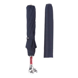 Casa Padrino Paraguas Plegable de Hombre con Motivo de Lunares y Mango Labrador Plateado 100cm Casa Padrino Paraguas Plegable de Hombre con Motivo de Lunares y Mango Labrador Plateado 100cm