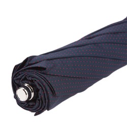 Casa Padrino Paraguas Plegable de Hombre con Motivo de Lunares y Mango Labrador Plateado 100cm Casa Padrino Paraguas Plegable de Hombre con Motivo de Lunares y Mango Labrador Plateado 100cm