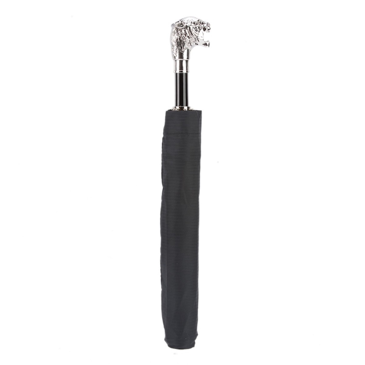 Casa Padrino Paraguas Plegable de Lujo para Hombre con Mango de Tigre Plateado - Hecho a Mano en Italia, 100cm Casa Padrino Paraguas Plegable de Lujo para Hombre con Mango de Tigre Plateado - Hecho a Mano en Italia, 100cm