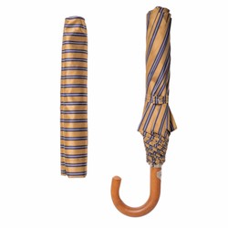 Casa Padrino Paraguas de Lujo para Hombre Riga Ocra, Hecho a Mano en Italia, Mango de Madera de Malaca, 100% Poliéster, Diámetro 100cm Casa Padrino Paraguas de Lujo para Hombre Riga Ocra, Hecho a Mano en Italia, Mango de Madera de Malaca, 100% Poliéster, Diámetro 100cm