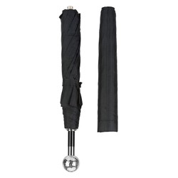 Casa Padrino Paraguas Plegable de Lujo para Hombre con Mango de Pelota de Golf Plateada - Hecho a Mano en Italia - 50cm x 100cm Casa Padrino Paraguas Plegable de Lujo para Hombre con Mango de Pelota de Golf Plateada - Hecho a Mano en Italia - 50cm x 100cm