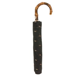 Casa Padrino Paraguas plegable de lujo para hombre con mango de bambú - Hecho a mano en Italia, Longitud 50cm, Diámetro 100cm