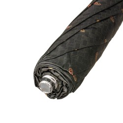 Casa Padrino Paraguas plegable de lujo para hombre con mango de bambú - Hecho a mano en Italia, Longitud 50cm, Diámetro 100cm