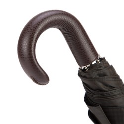 Casa Padrino Paraguas Plegable de Lujo para Hombre con Mango de Cuero - Artesania Italiana - Longitud 50cm - Diametro 100cm Casa Padrino Paraguas Plegable de Lujo para Hombre con Mango de Cuero - Artesania Italiana - Longitud 50cm - Diametro 100cm