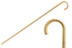 Casa Padrino Bastón de Lujo de Latón - Hecho a mano en Italia, Empuñadura y Contera de Latón, Longitud 92 cm Casa Padrino Bastón de Lujo de Latón - Hecho a mano en Italia, Empuñadura y Contera de Latón, Longitud 92 cm