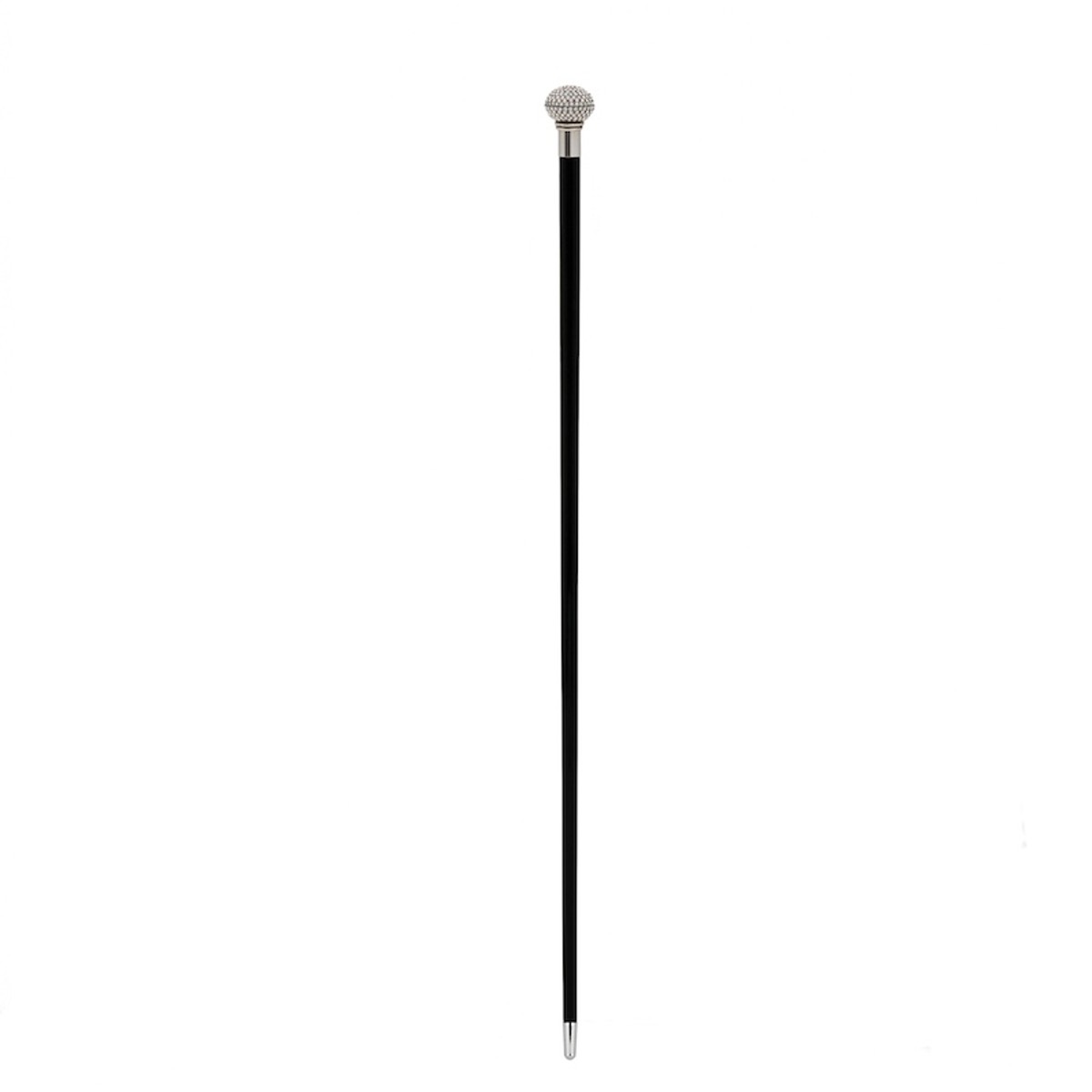 Casa Padrino Bastón de paseo de lujo con cristales Swarovski - Madera de haya, contera de latón, 92 cm Casa Padrino Bastón de paseo de lujo con cristales Swarovski - Madera de haya, contera de latón, 92 cm
