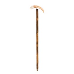Casa Padrino Bastón de lujo con empuñadura de colmillo de facóquero - Hecho a mano en Italia, madera del Congo, 93 cm Casa Padrino Bastón de lujo con empuñadura de colmillo de facóquero - Hecho a mano en Italia, madera del Congo, 93 cm