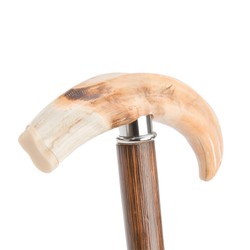 Casa Padrino Bastón de lujo con empuñadura de colmillo de facóquero - Hecho a mano en Italia, madera del Congo, 93 cm Casa Padrino Bastón de lujo con empuñadura de colmillo de facóquero - Hecho a mano en Italia, madera del Congo, 93 cm
