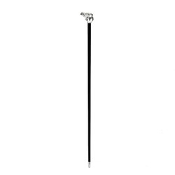 Casa Padrino Bastón de Lujo con Empuñadura de Rana Plateada - Madera de Haya, Resina, 92cm Casa Padrino Bastón de Lujo con Empuñadura de Rana Plateada - Madera de Haya, Resina, 92cm