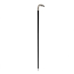 Casa Padrino Bastón de paseo de lujo con águila plateada - Madera de haya artesanal - Longitud 92 cm Casa Padrino Bastón de paseo de lujo con águila plateada - Madera de haya artesanal - Longitud 92 cm