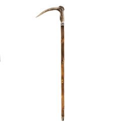 Casa Padrino Bastón de lujo con mango de cuerno de ciervo - Hecho a mano en Italia - Madera de castaño - Longitud 93 cm Casa Padrino Bastón de lujo con mango de cuerno de ciervo - Hecho a mano en Italia - Madera de castaño - Longitud 93 cm