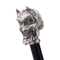 Casa Padrino Bastón de lujo Lucifer - Madera de haya artesanal con mango de latón de diablo - 92 cm Casa Padrino Bastón de lujo Lucifer - Madera de haya artesanal con mango de latón de diablo - 92 cm