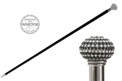 Casa Padrino Bastón de Lujo con Cristales Swarovski - Madera de Haya, Puntera de Latón, 92 cm Casa Padrino Bastón de Lujo con Cristales Swarovski - Madera de Haya, Puntera de Latón, 92 cm