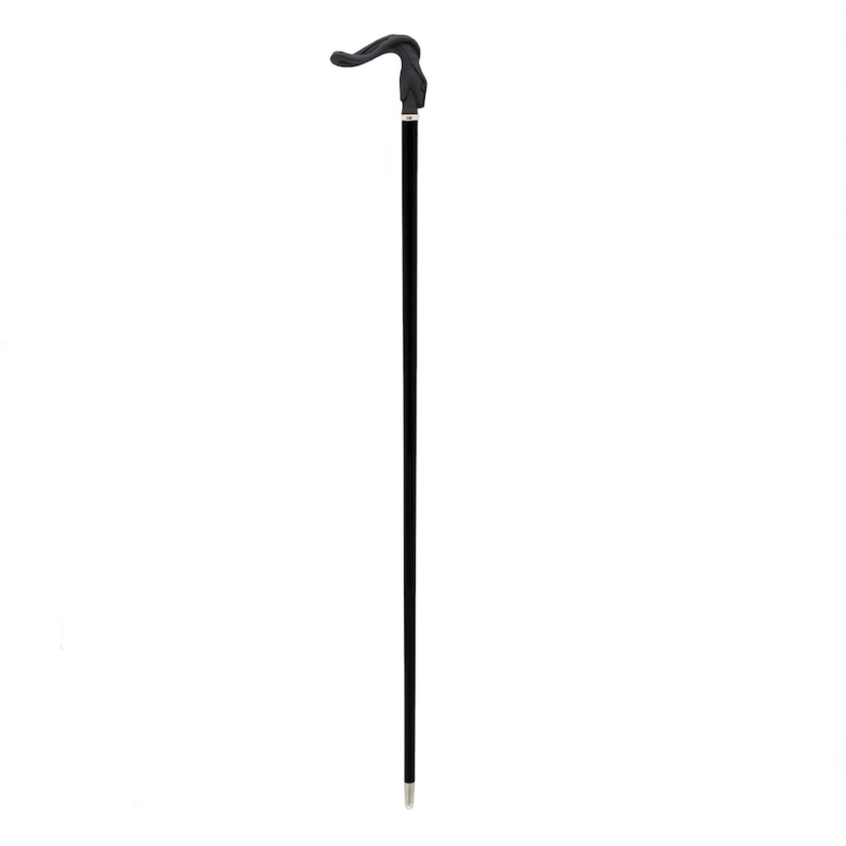 Casa Padrino Bastón de paseo de lujo con serpiente plateada - Madera de haya, latón y goma - 92 cm Casa Padrino Bastón de paseo de lujo con serpiente plateada - Madera de haya, latón y goma - 92 cm